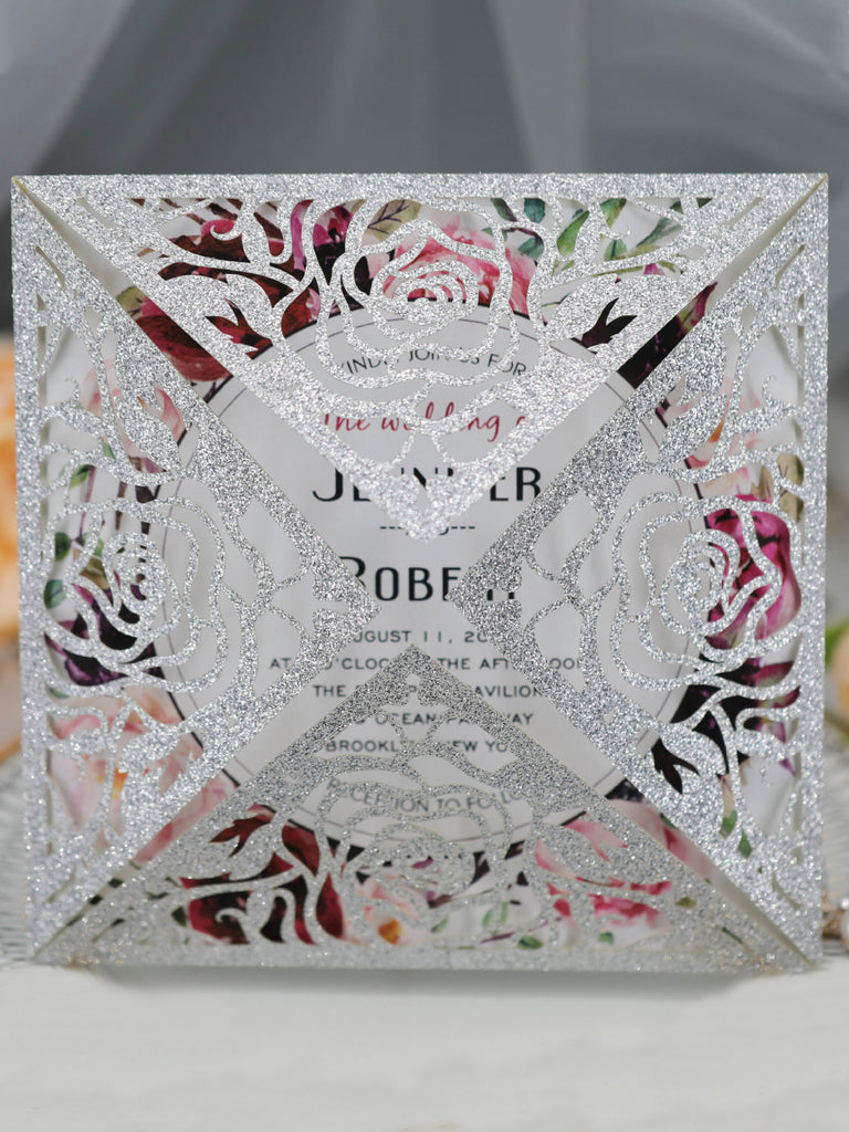 Wedding Invitation Letter For The Groom And Bride, Hollow Out Invitation Card, HK-426