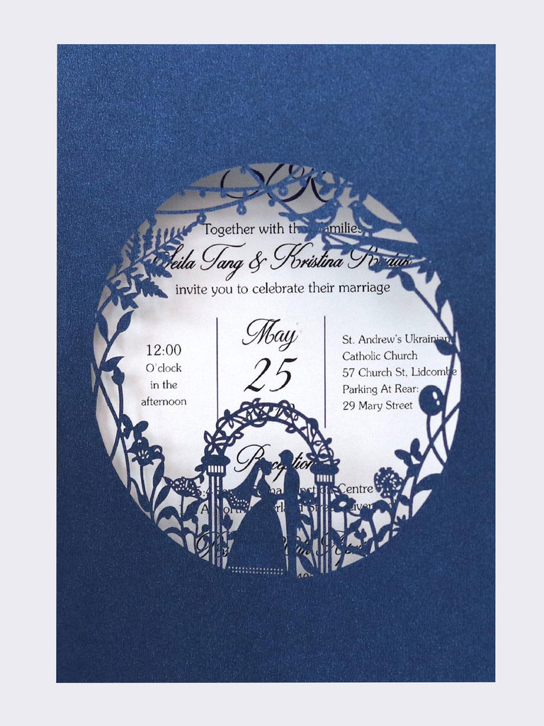 Hot Selling Hollow Out Wedding Invitation, Greeting Card, HK-248