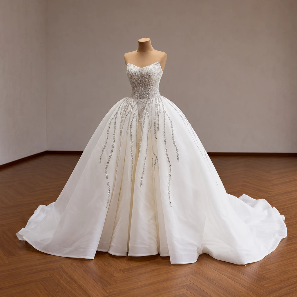 ChicSew Luxurious Sequin Ball Gown Wedding Dress