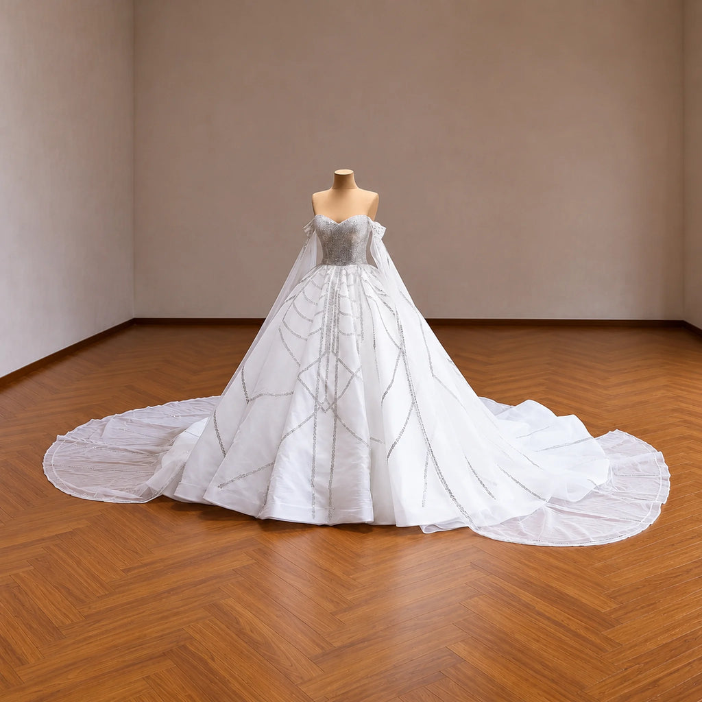 ChicSew Beaded Ball Gown Wedding Dress