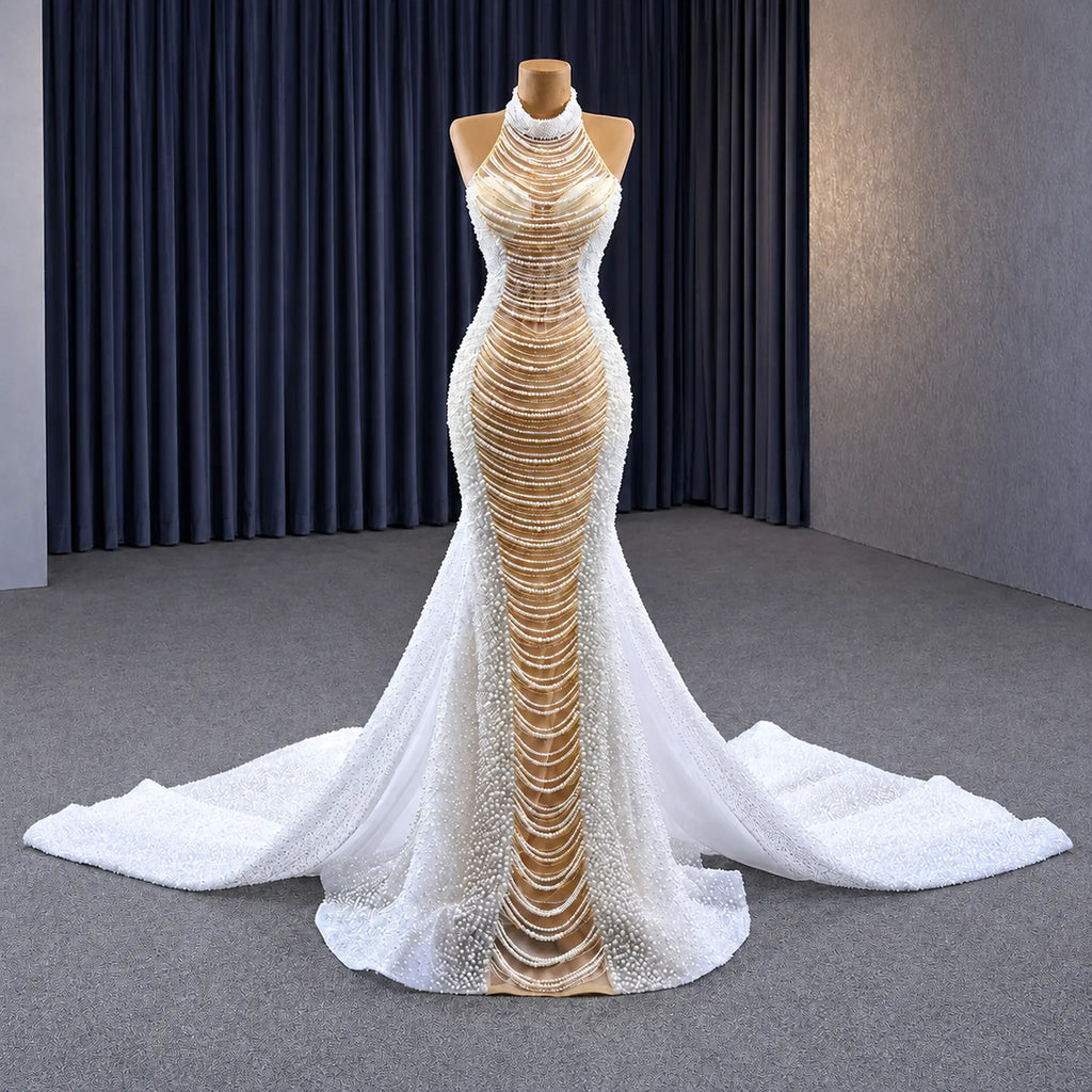 ChicSew Luxurious Beaded Mermaid Wedding Dress