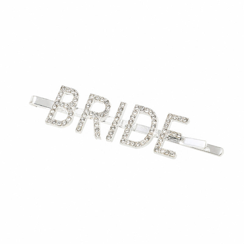 Letter Pearl Grab Clip Elegant Diamond Clip Large Hair Accessories CN397