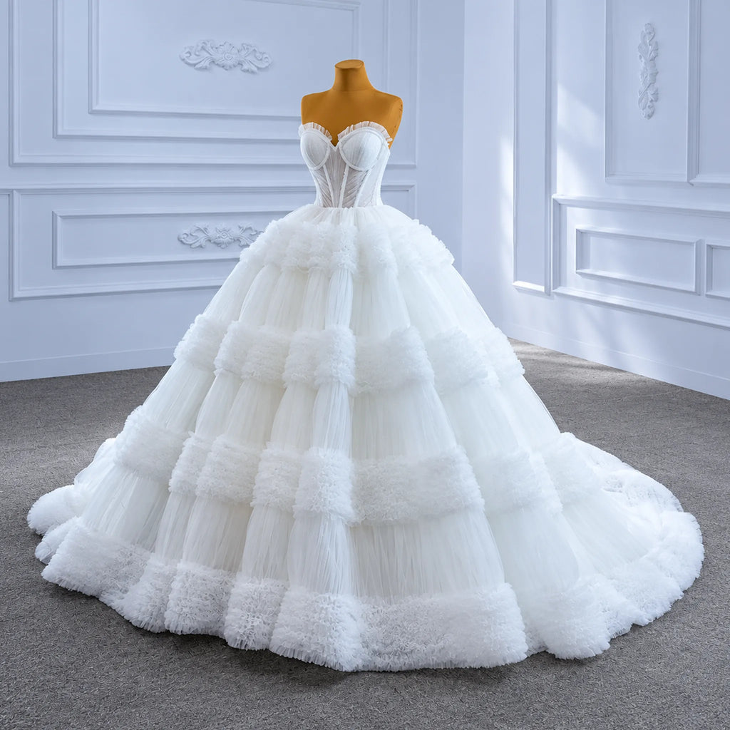 ChicSew Luxurious A-Line Sweetheart Boning Ball Gown Wedding Dress