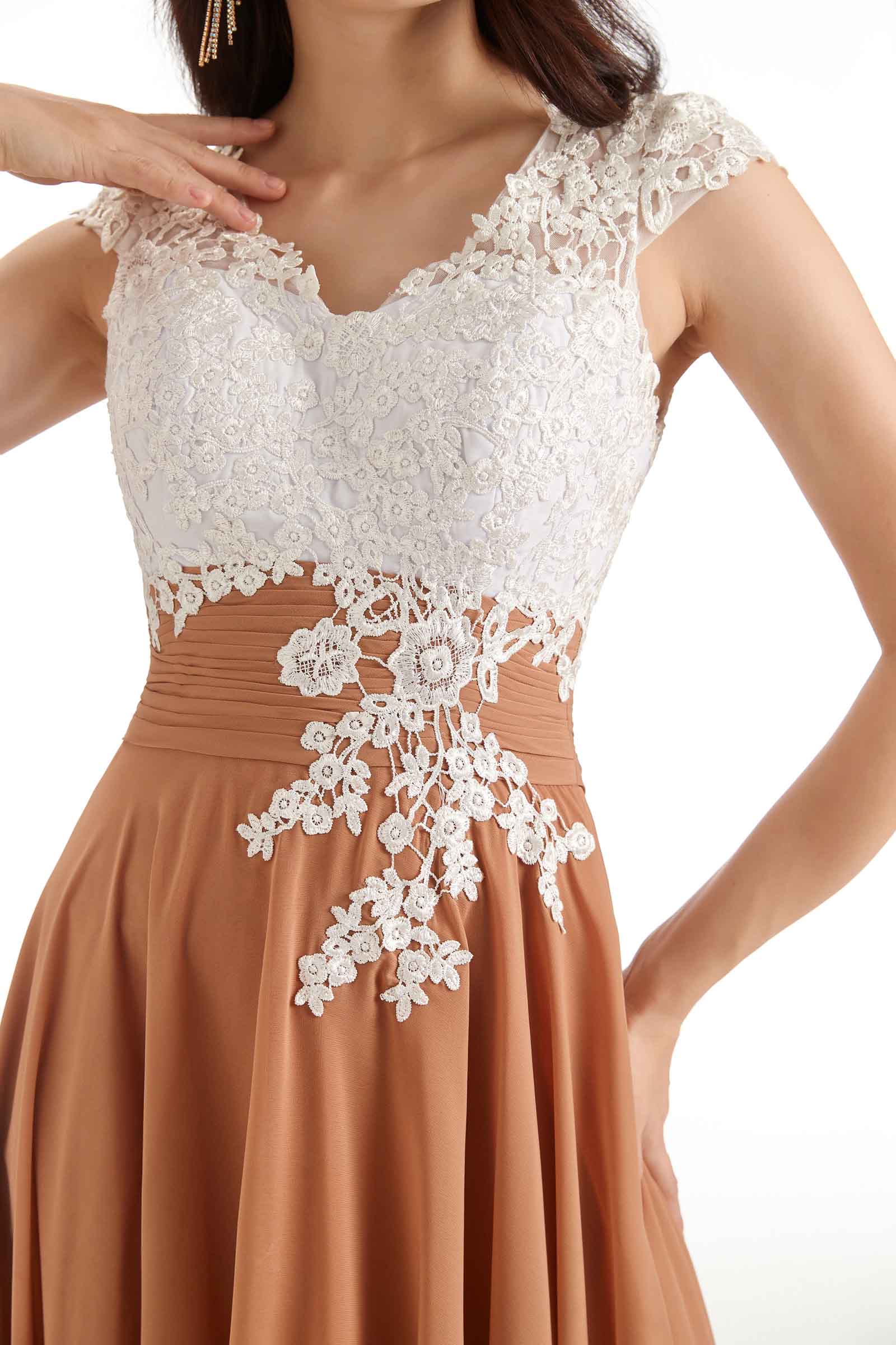 Elegant Tea Length Short Flowy Lace Mother Of The Bride Dresses Online