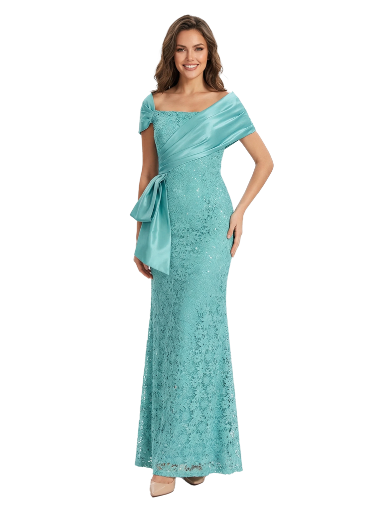 Chicsew Stunning Off Shoulder Sleeveless Lace Mermaid Mother Of The Bride Dress