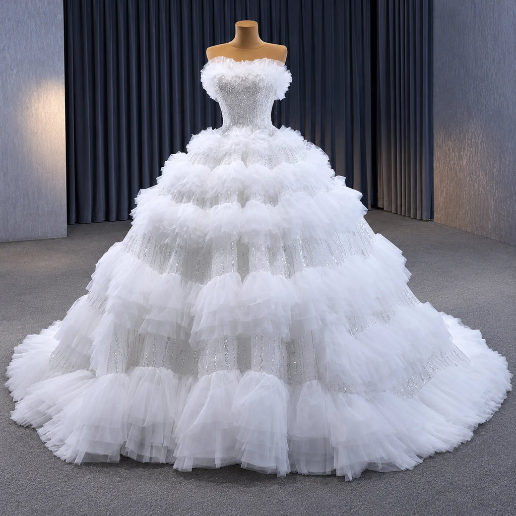ChicSew Luxurious Sequin Ball Gown A-Line Wedding Dress