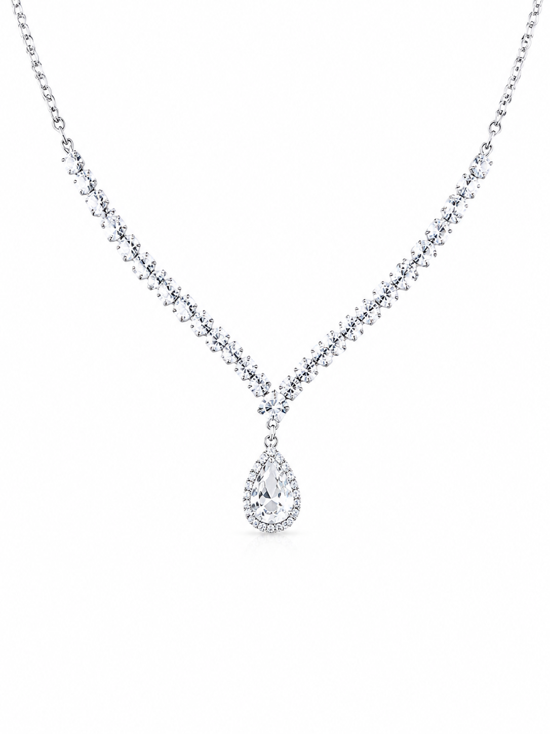 Flash Diamond Tassel Necklace Luxury Dress Accessories Dinner Clavicle Necklace CN91