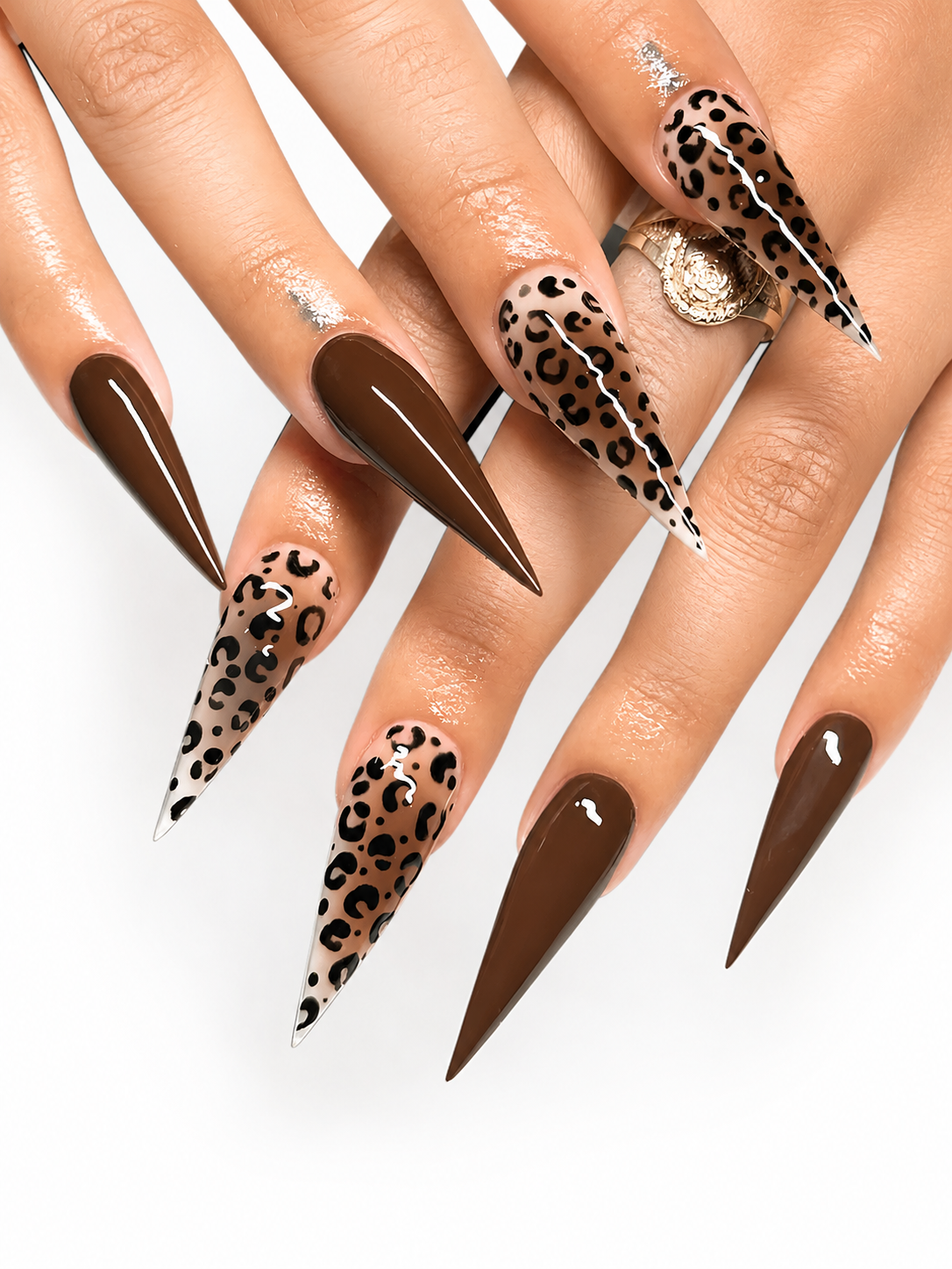 Rhinestone Nails Bling Wedding Press On Nails With Design For Women And Girls CN97