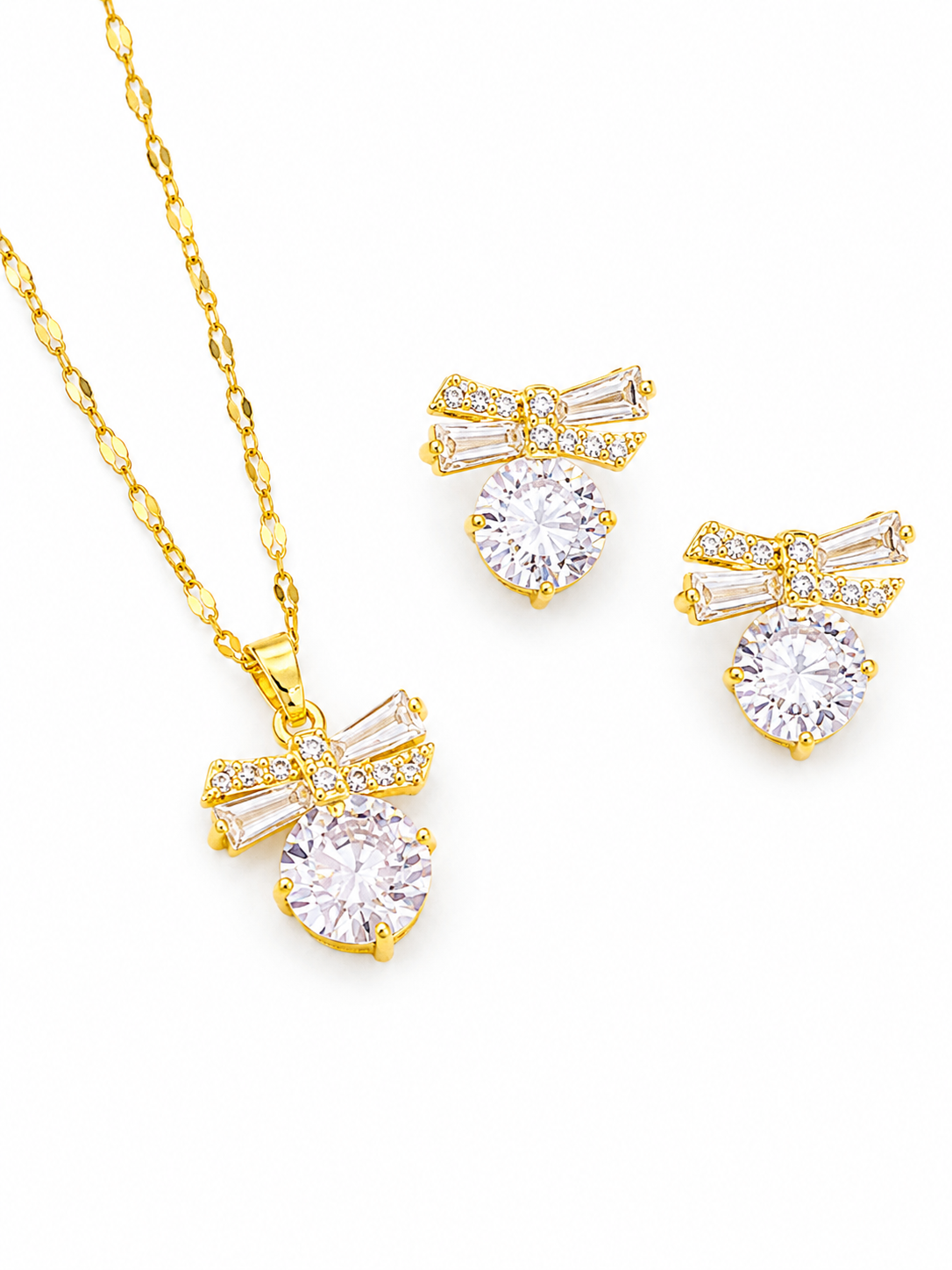 Flash Diamond Tassel Luxury Dress Accessories Dinner Clavicle Necklace Earring CN291