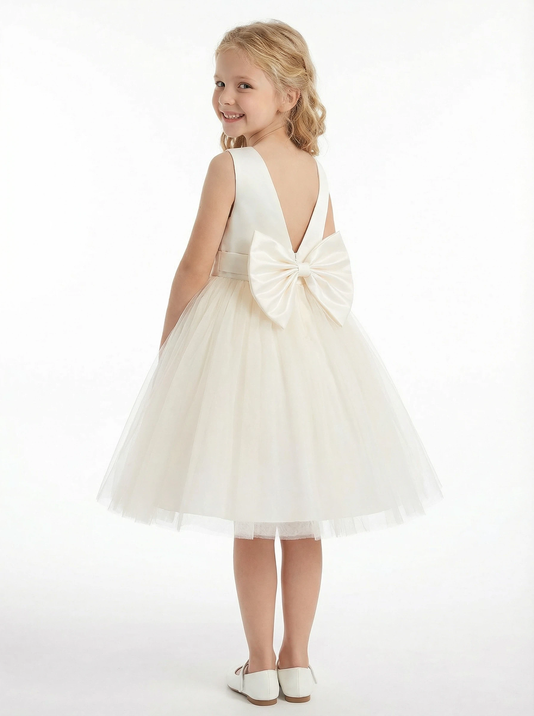 Wedding Flowers Pageant Dress Flower Princess Dress Evening Party Gowns Knee Length