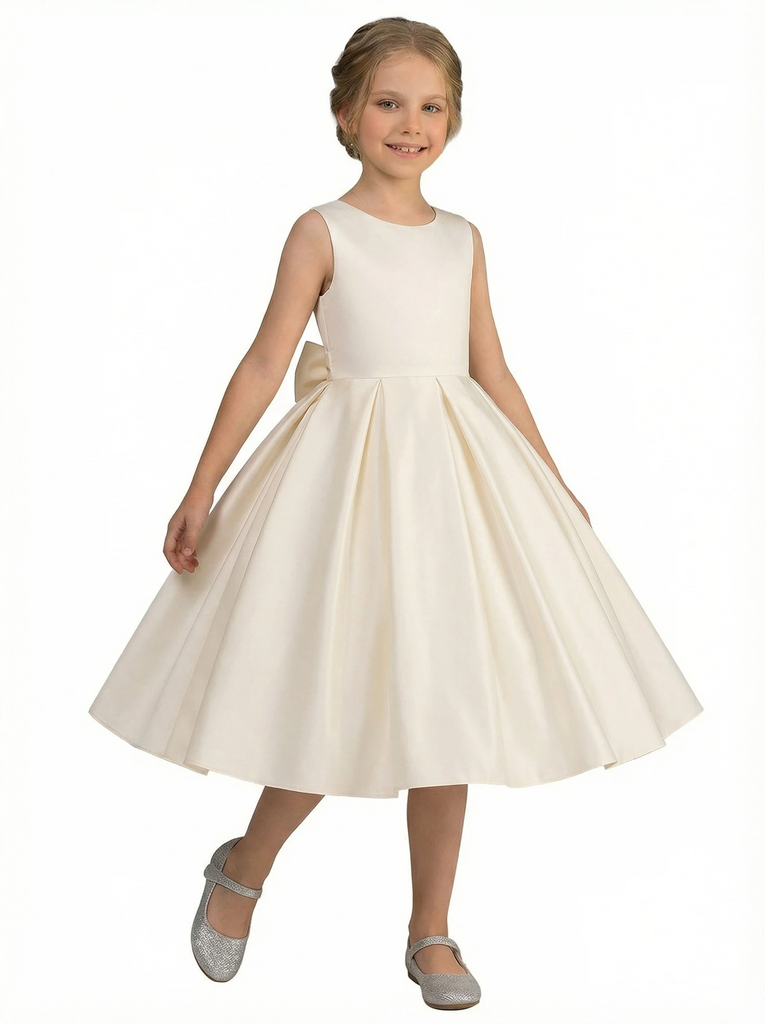 Simple Wedding Flowers Girl Gowns Pageant Dress Flower Puffy Communion Princess Dresses