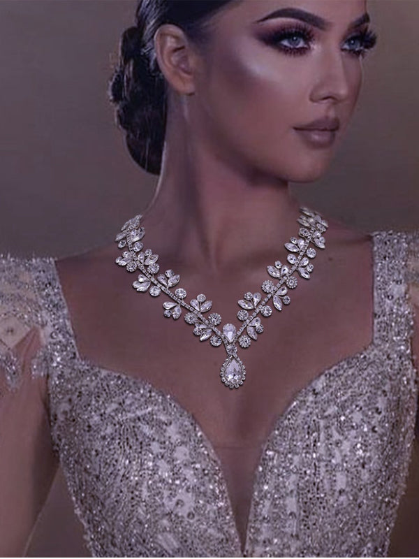Gorgeous Beaded Luxury Necklace for Wedding,Prom Party,HN02