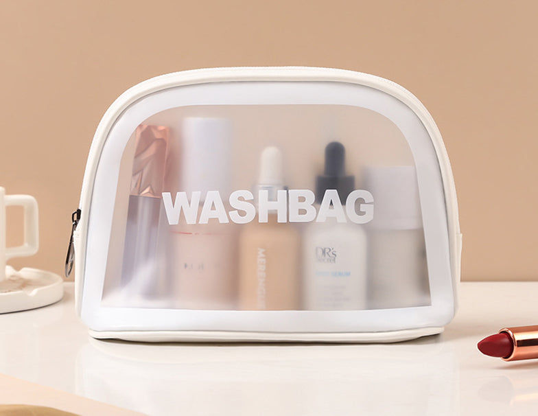 Transparent Cosmetic Bag Translucent PVC Wash Bag Matte Storage Bag