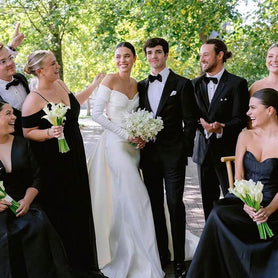 A Guide to Matching Bouquets with Black Bridesmaid Dresses