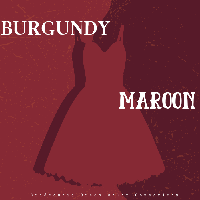 Burgundy vs. Maroon: Bridesmaid Dress Color Comparison