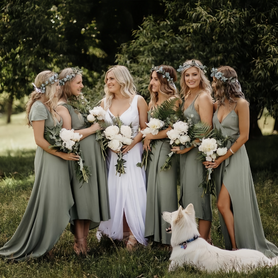 How to Accessorize Sage Bridesmaid Dresses for a Boho Wedding