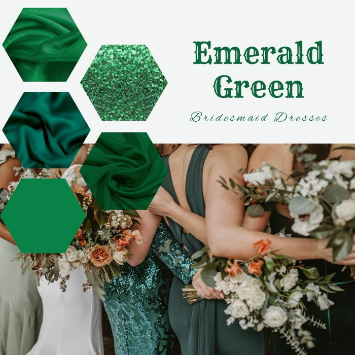 How to Choose Your Emerald Green Bridesmaid Dress Fabrics