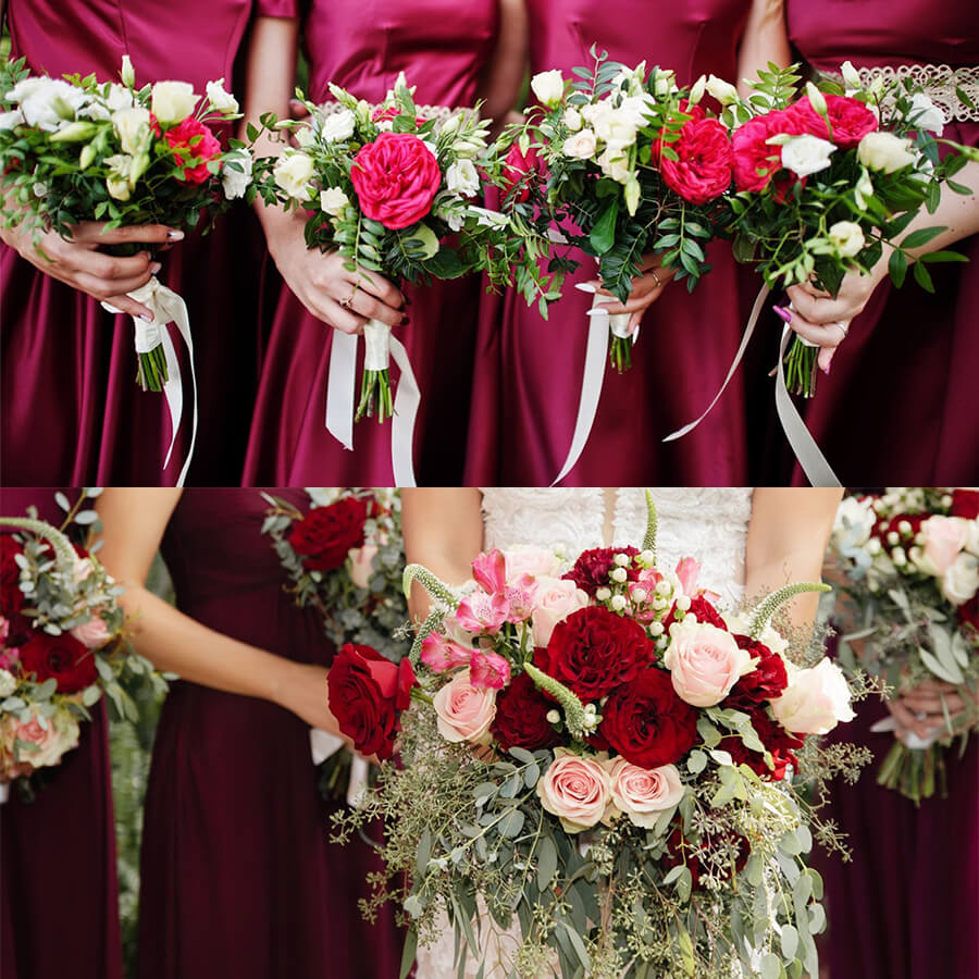 Burgundy vs. Maroon: Bridesmaid Dress Color Comparison