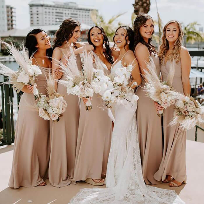 Cheap taupe bridesmaid dresses best sale