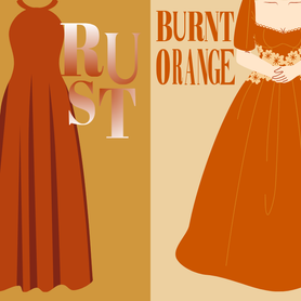 Rust vs. Burnt Orange: Bridesmaid Dress Color Comparison