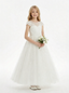 Dreamy White Tulle & Lace Flower Girl Dress