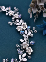 Sparkly Mori Headband Crystal Hair Accessories Alloy Flowers, HP350