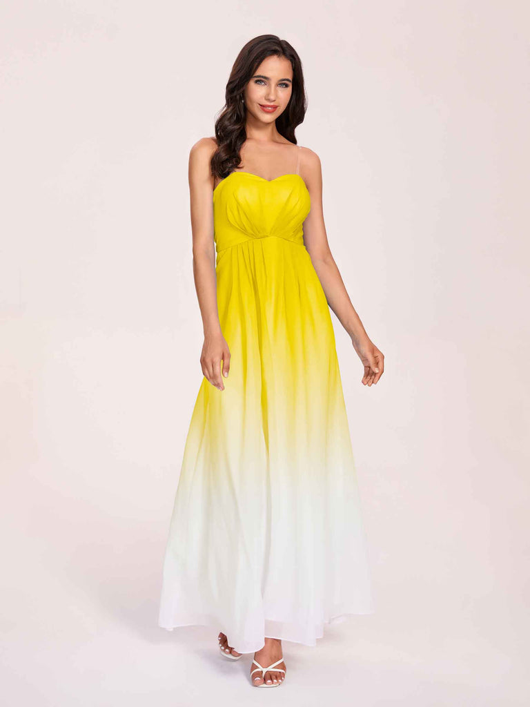 ChicSew Ombre Chiffon Maxi Long Bridesmaid Dresses Online Elegant A-line / Ombre Maid Of Honour Dresses, Yellow ChicSew Ombre Chiffon Maxi Long Bridesmaid Dresses Online Elegant A-line / Ombre Maid Of Honour Dresses, Yellow