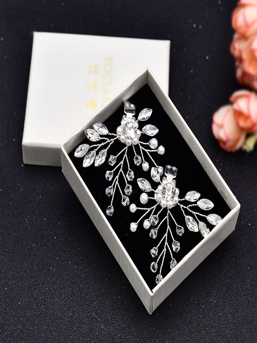 Gorgeous Beaded Luxury Rhinestone Shoe Buckle for Wedding,Prom Party,HX02
