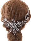 Cabello Updo brillante para mujer con accesorios para el cabello con diadema de diamantes de imitación para mujer, HP242