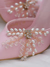 Sparkly Wedding Shoes Accessories Pearl Crystal Handmade Shoe Buckle, Prom Party,HX10