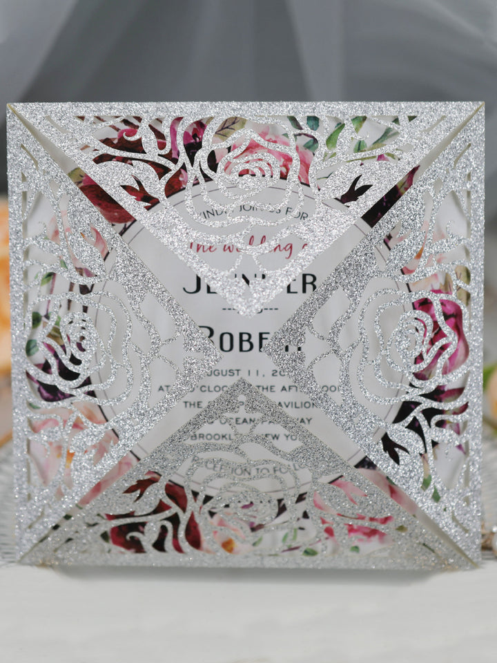 Wedding Invitation Letter For The Groom And Bride, Hollow Out Invitation Card, HK-426