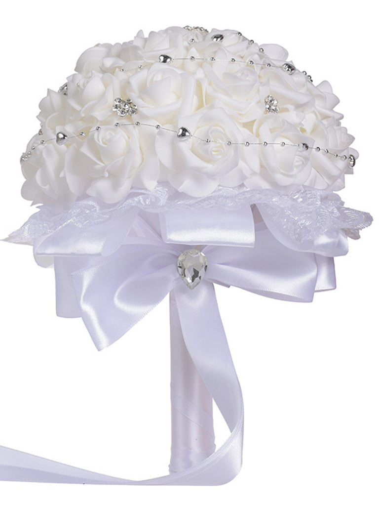 Wedding Flower For The Groom And Bride, Simulated Rose Wedding Bouquet, WF03