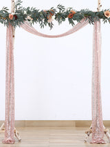 Outdoor Wedding Decoration Sparkly Sequin Background Curtain, HCP32