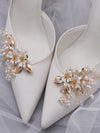 Sparkly Wedding Shoes Accessories Pearl Flower Shoe Buckle, Prom Party,HX21