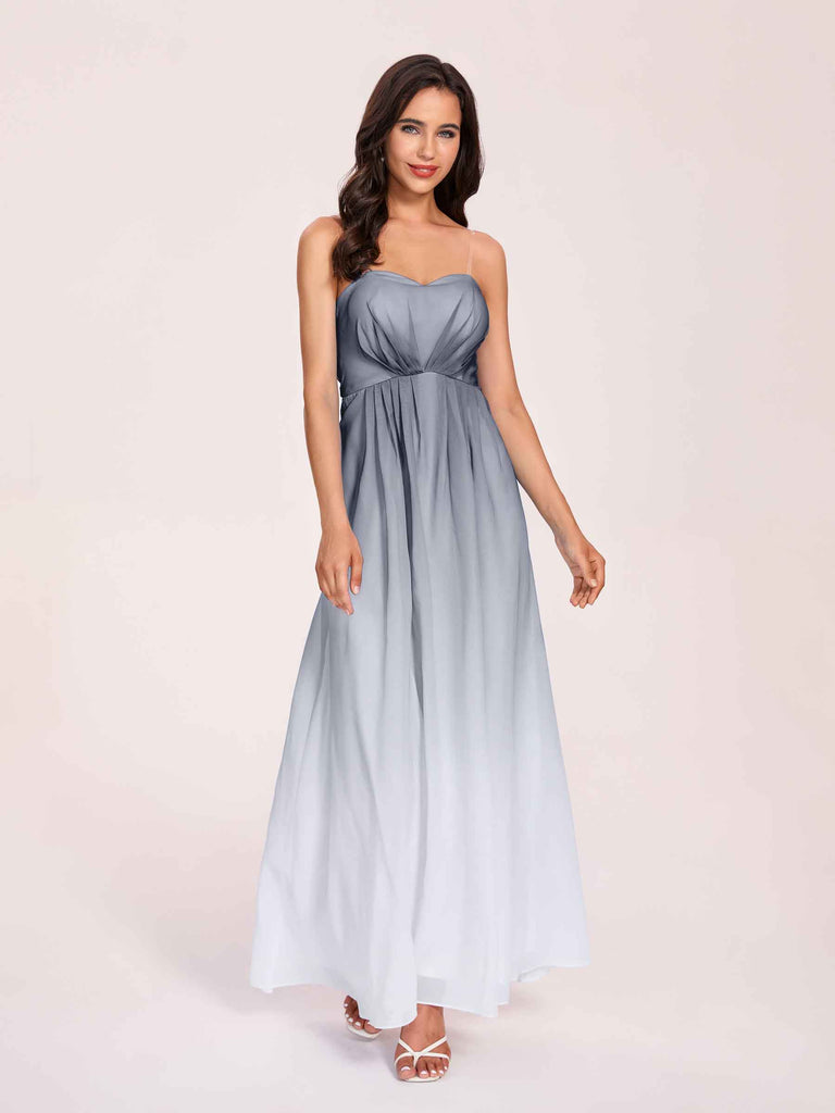 Elegant A-line Ombre Chiffon Maxi Long Bridesmaid Dresses - ChicSew Elegant A-line Ombre Chiffon Maxi Long Bridesmaid Dresses - ChicSew