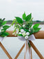 New Summer Forest Green Leaf Chair Back Flower Outdoor Wedding Leaning Decoration Flower, CF17079