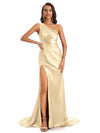 Long Winter Floor-Length Mermaid Satin Bridesmaid Dresses