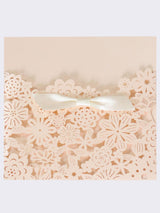 Small Flower Wedding Greeting Card, Hollow Out Invitation Letter, HK-296