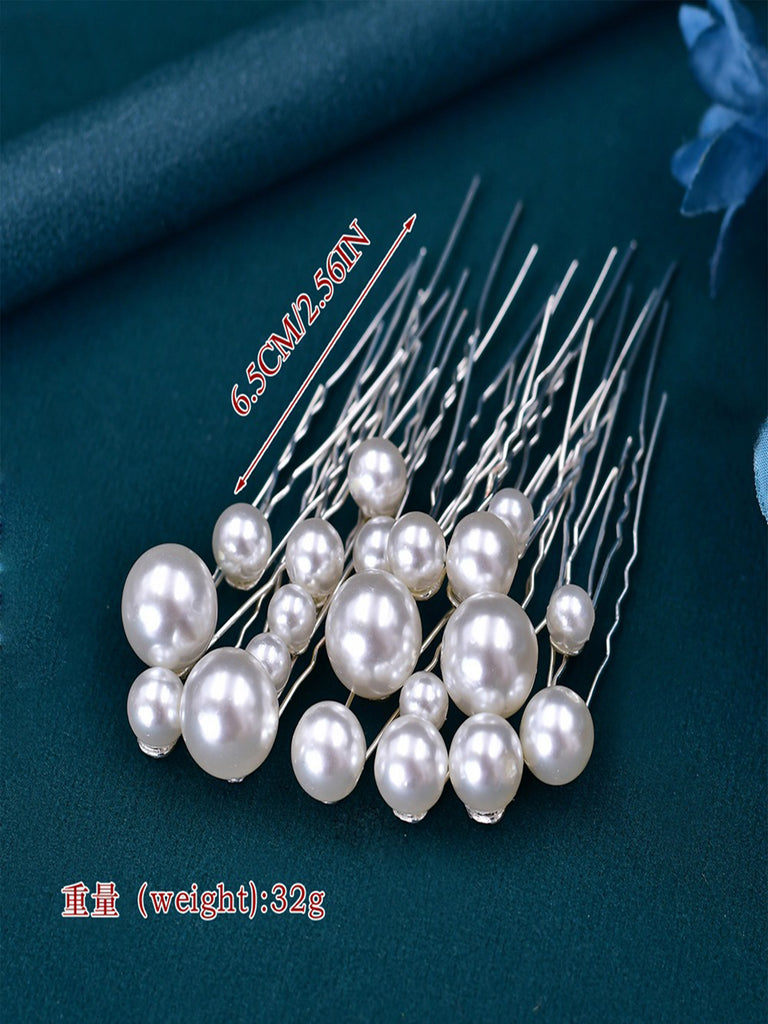 Holahoney 12 Pcs Pearl Hair Clips Large Hair Clips Pins Barrette Ties Hair For Women Girls, Elegant Handmade Fashion Hair Accessories Pearl Hair Clips For Party Wedding Daily Price In UAE