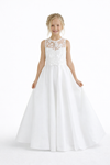 Elegant Lace Bodice Flower Girl Dress Sleeveless Ball Gown Floor Length Tulle Wedding Party