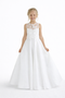Elegant Lace Bodice Flower Girl Dress Sleeveless Ball Gown Floor Length Tulle Wedding Party