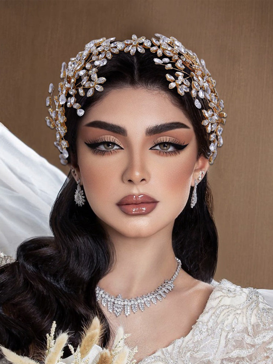 Shining Luxury Rhinestone Hair Hoop Wedding Accessories for Women, HP414