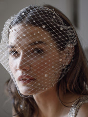 Beautiful Birdcage Face Veil Soft Simple Unique Vintage Style Birdcage Veils | Worldwide Shipping, Shop Now | Tania Maras main image 4