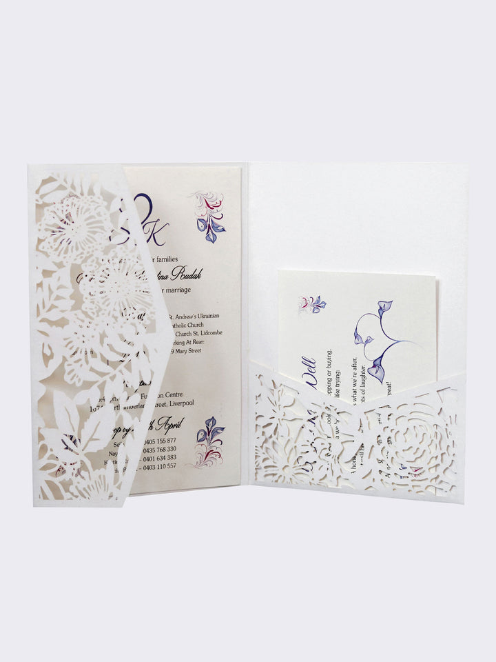 Creative European Festival Invitation, Hollow Out Wedding Greeting Card, HK-124
