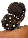 Handmade Pearl U-shaped Clip Dirty Braid Hair Accessories Flash Diamond Hair Fork for Women, HP536