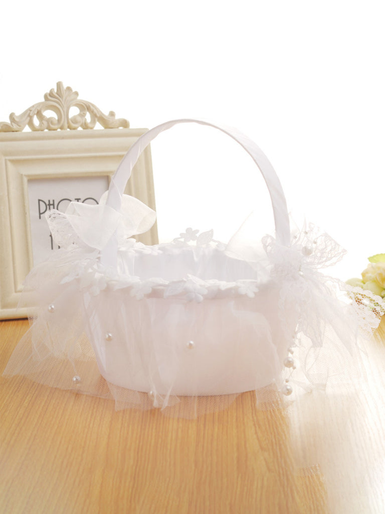 Lace Hanging Diamond Wedding Hand Basket Creative Wedding Flower Basket, HL-5641