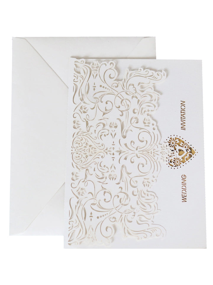 Hot Selling Wedding Greeting Card, Hollow Out Holiday Invitation Letter, HK-94