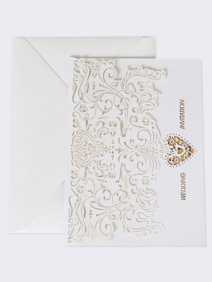 Hot Selling Wedding Greeting Card, Hollow Out Holiday Invitation Letter, HK-94