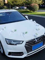 Wedding Car Decoration Flower Mirror Tied Flower, CF2901