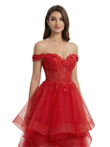 ChicSew Gorgeous Off the Shoulder A-line Tulle Prom Ball Gown